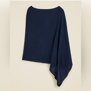 NWT J. Crew Dark Blue Cashmere Blend Poncho